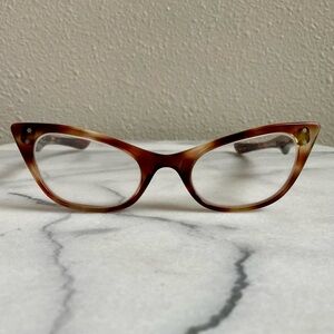 Vintage TWEC France Cat Eyeglasses Frames Qualite Tortoise